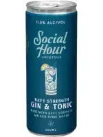 SOCIAL HOUR NAVY STRENGTH GIN AND TONIC 250ML